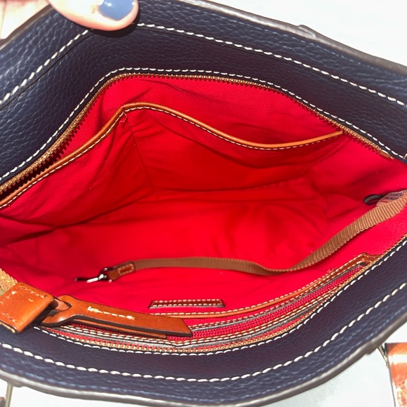 Dooney & Bourke Lexington Small Tote Midnight Blue Navy Pebble Leather Shopper - Picture 11 of 16